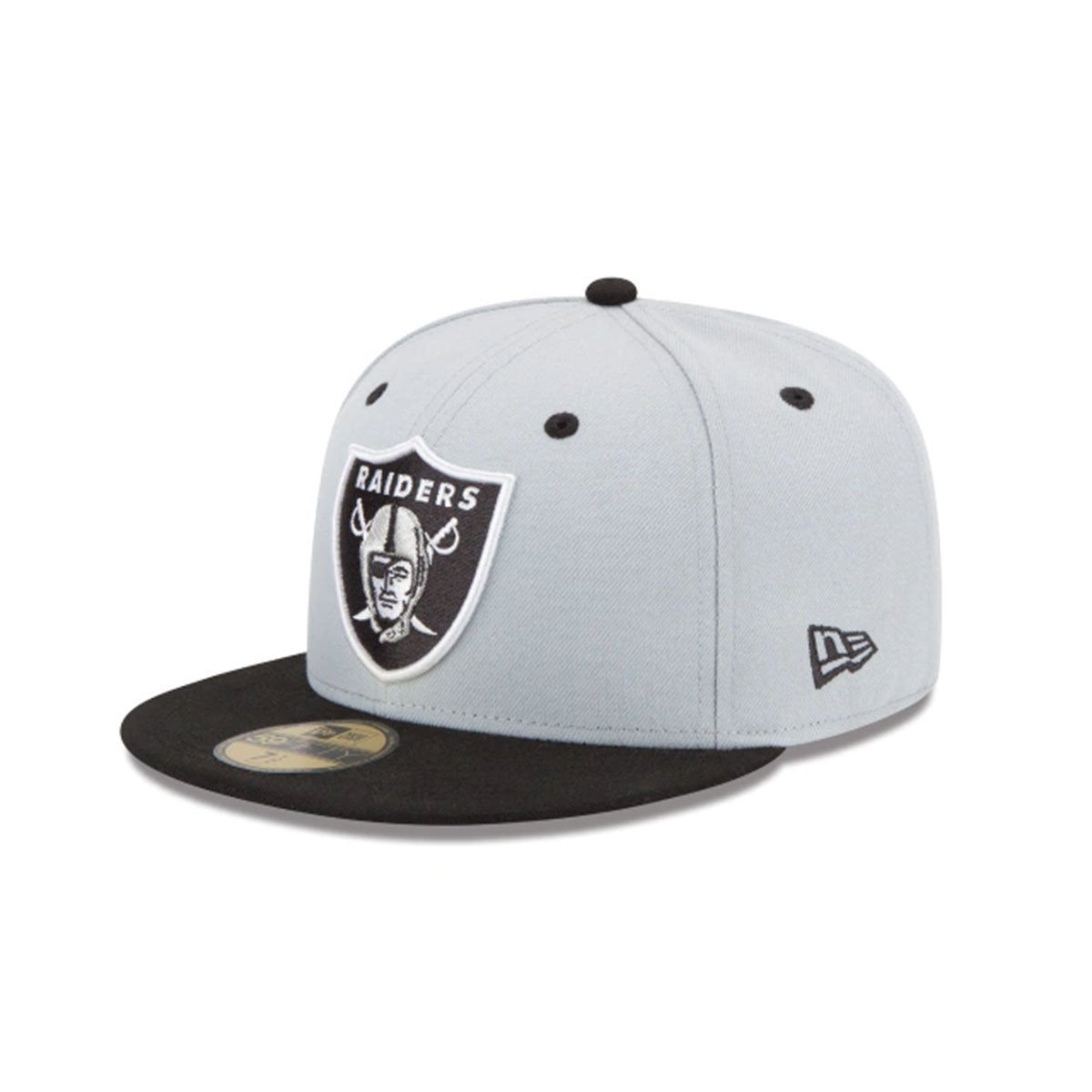 Las Vegas Raiders 2 Tone Gray and Black 59FIFTY Fitted