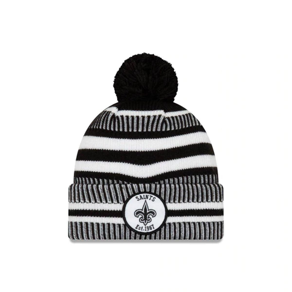 NEW ORLEANS SAINTS NFL SIDELINE HOME COLD WEATHER SPORT KNIT BLACK/WHITE