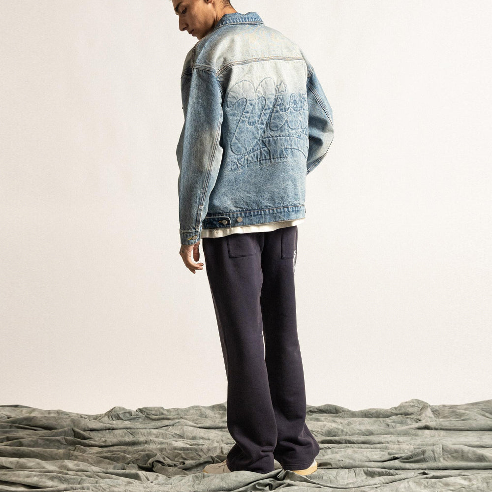 Diet Starts Monday Embossed Denim Jacket