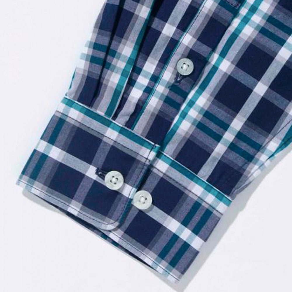 Embroidery Long Sleeve Check Shirt