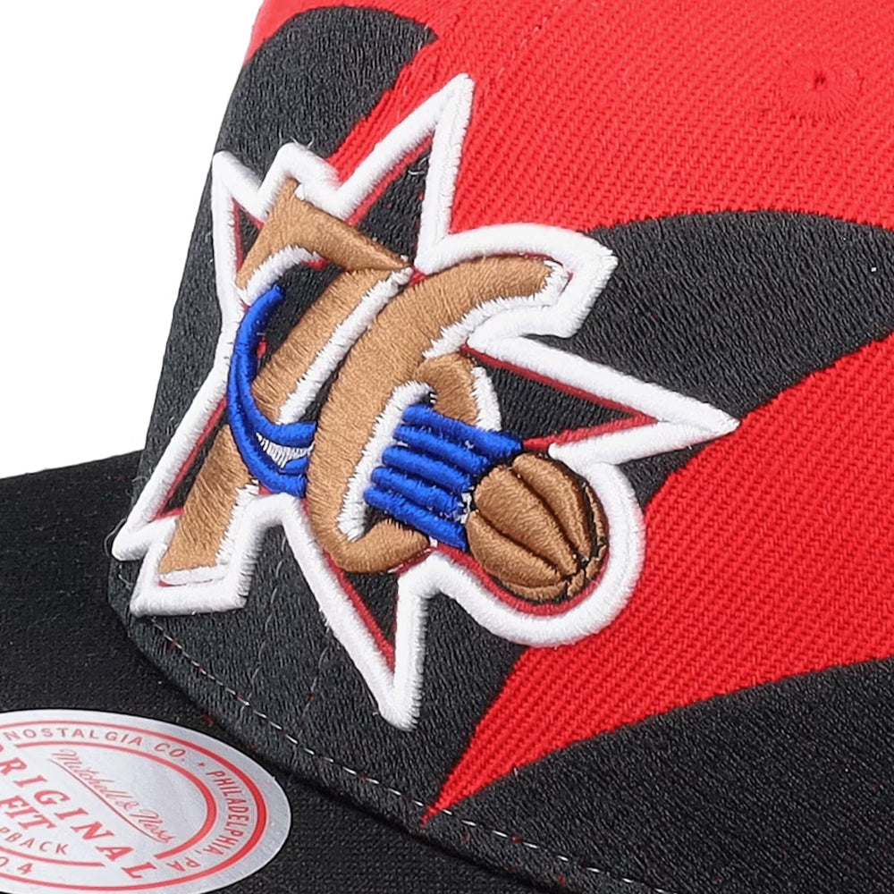 76ers Hardwood Classics Sharktooth Snapback Hat