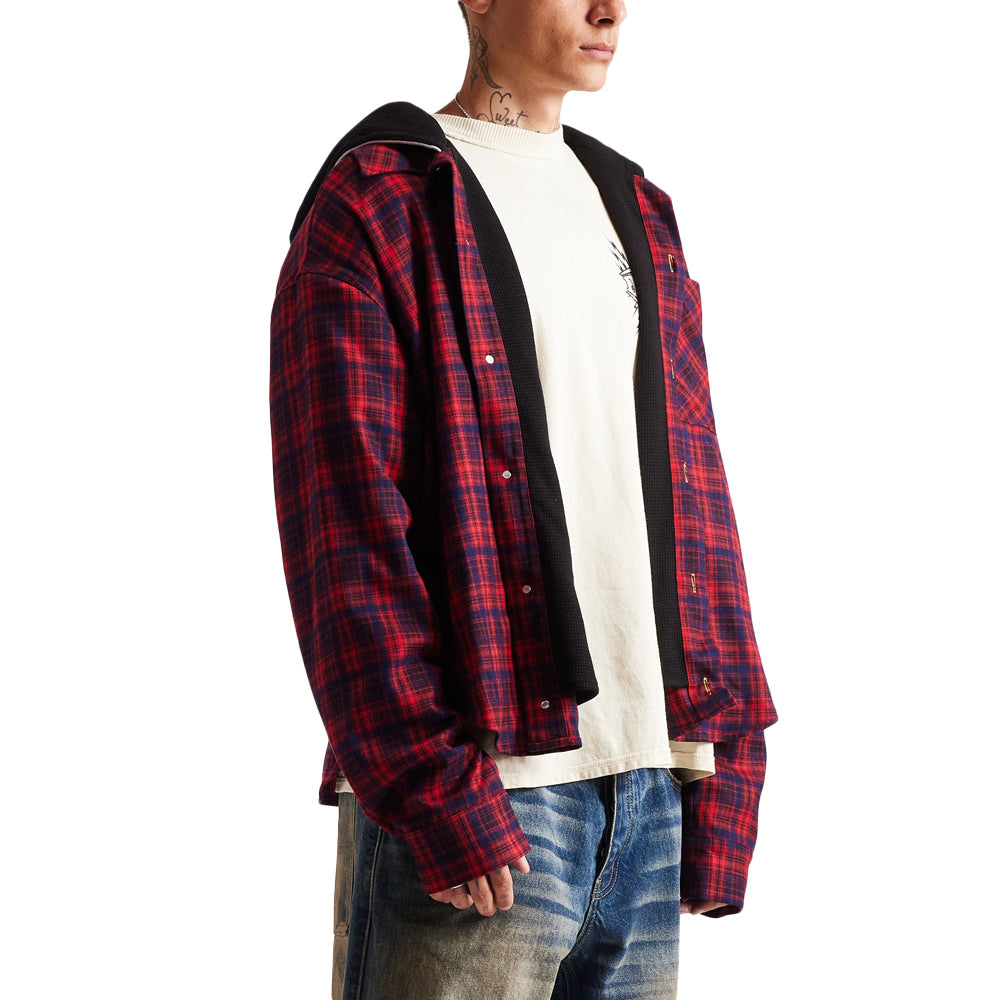 Diet Starts Monday Eagle Hooded Flannel Shirt