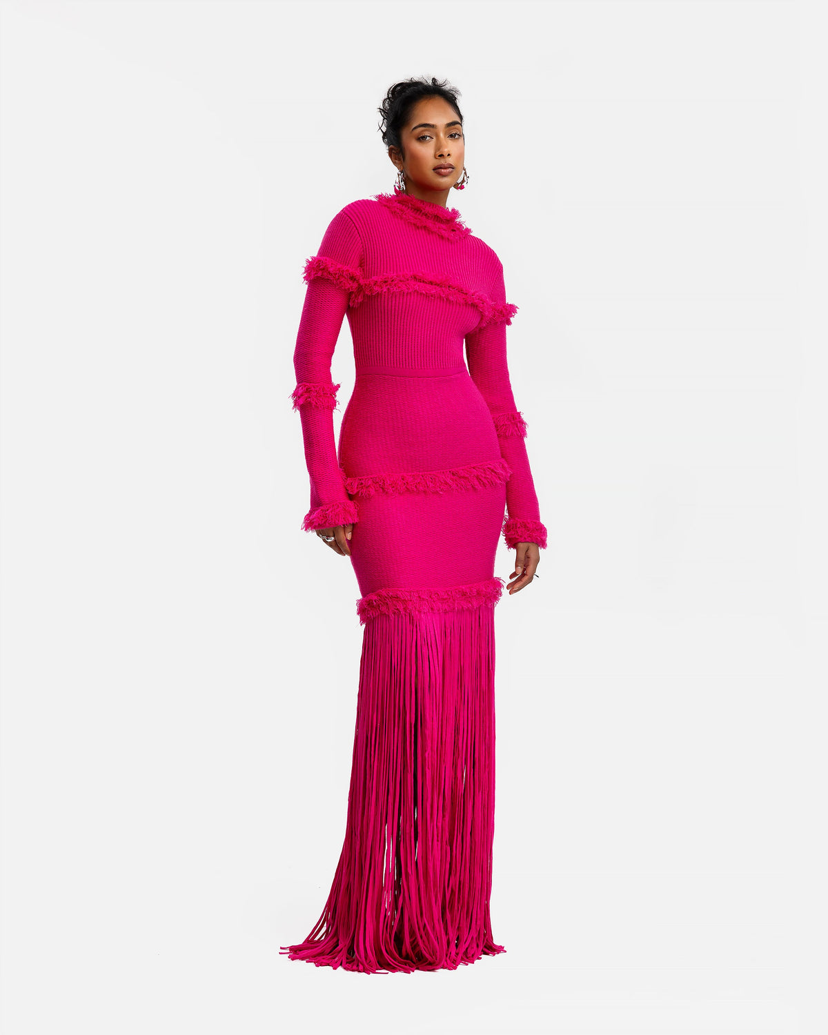 Cierra Knit Fringe Dress