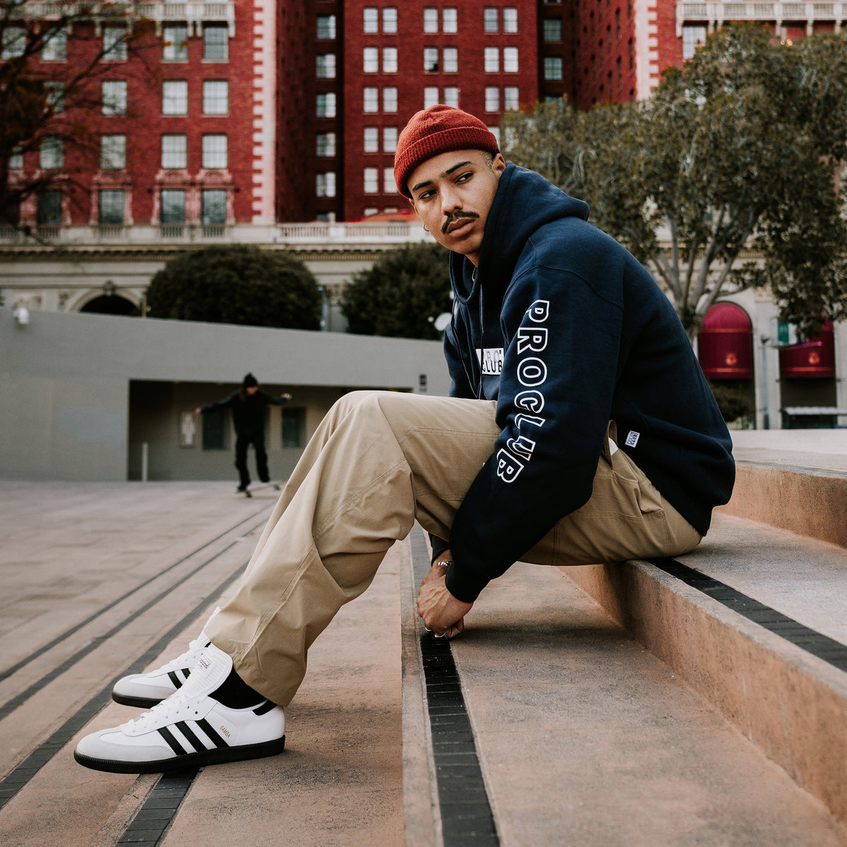 Embroidered Box Logo Hoody - Mens