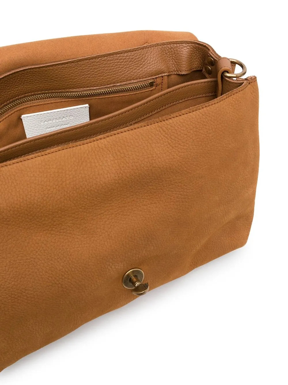 Zanellatotwist-lock calf leather tote bag