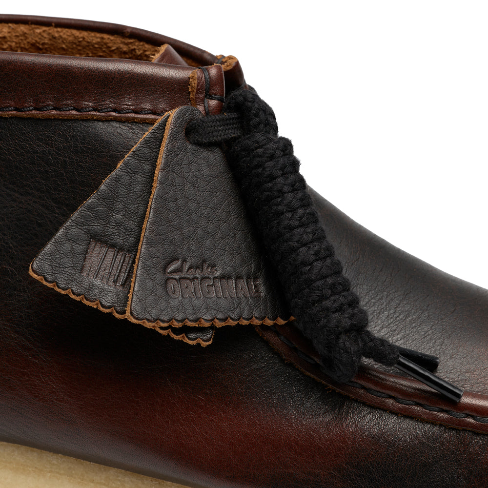 Clarks Wallabee Boot Dark Tan Combi
