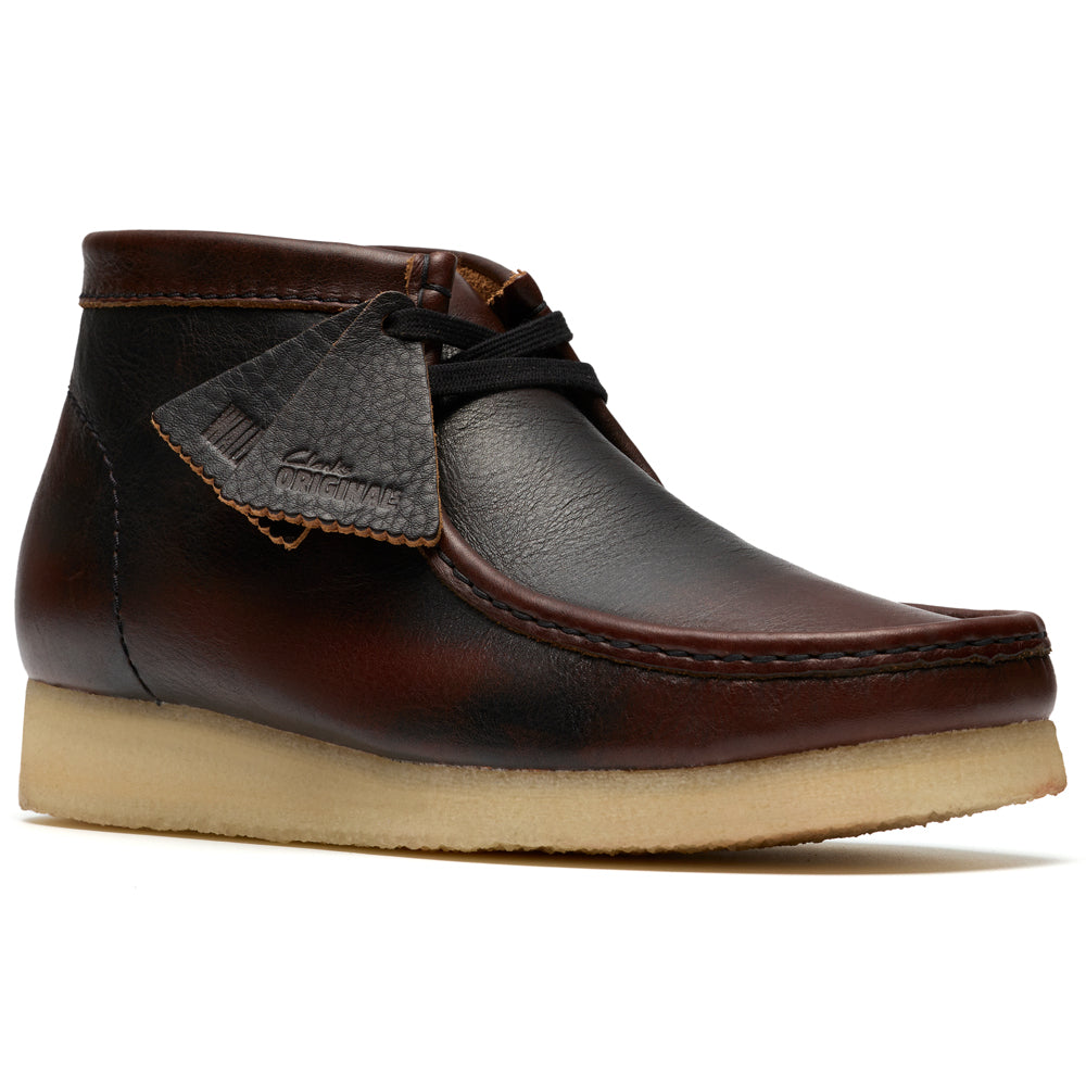 Clarks Wallabee Boot Dark Tan Combi