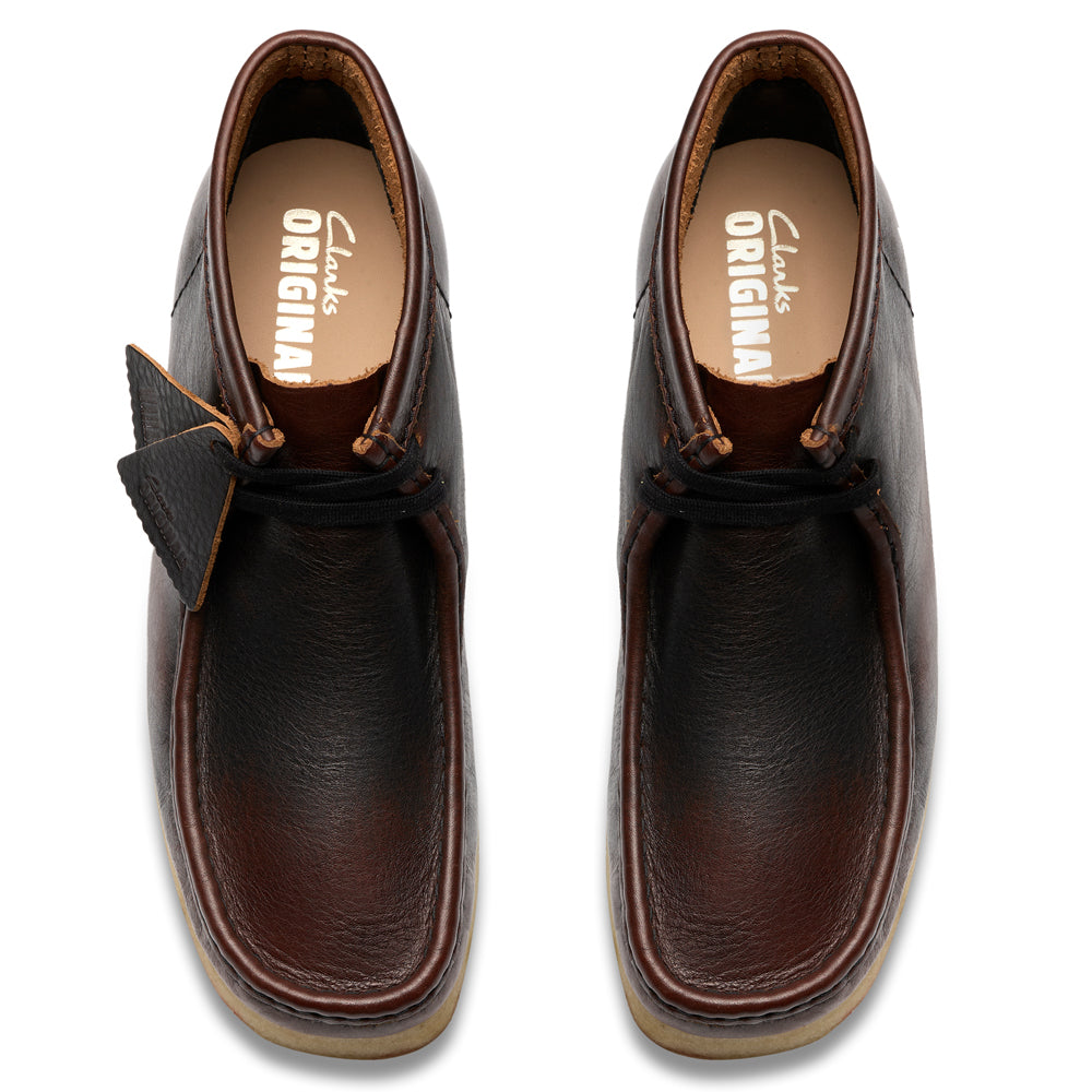 Clarks Wallabee Boot Dark Tan Combi
