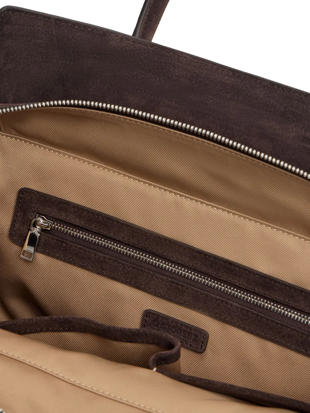 12 STOREEZzip-top suede tote bag
