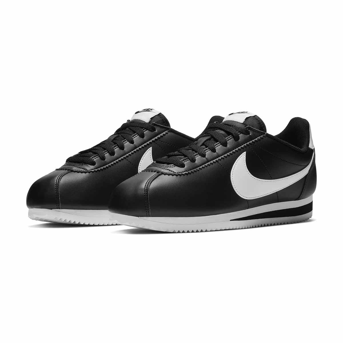 Nike Classic Cortez Womens Leather Shoes (Black)