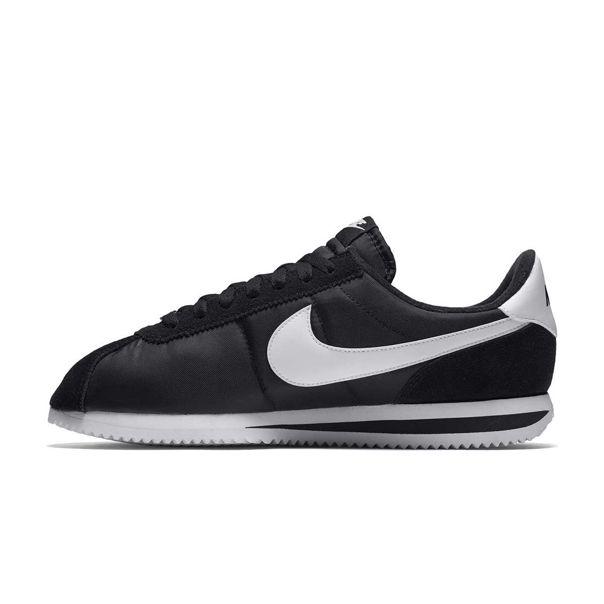Shop Men's Nike Cortez Basic Nylon Shoe (Black)