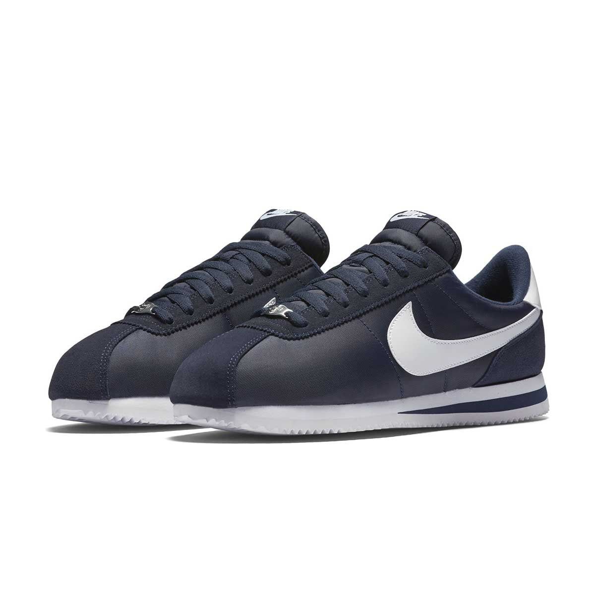 Shop Men's Nike Cortez Basic Nylon Shoe (Blue)