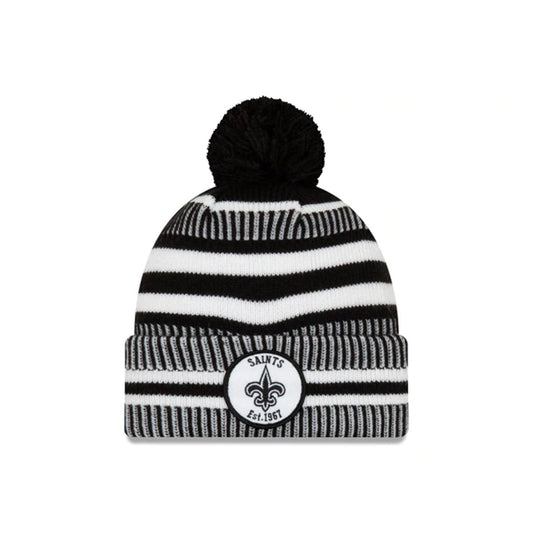 NEW ORLEANS SAINTS NFL SIDELINE HOME COLD WEATHER SPORT KNIT BLACK/WHITE