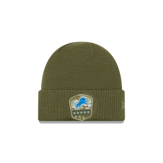 DETROIT LIONS SALUTE TO SERVICE CUFF KNIT GREEN/TEAL