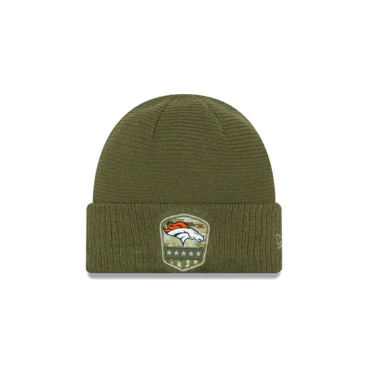 DENVER BRONCOS SALUTE TO SERVICE CUFF KNIT GREEN/WHITE