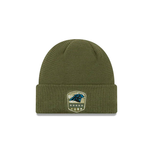 CAROLINA PANTHERS  SALUTE TO SERVICE CUFF KNIT GREEN/TEAL