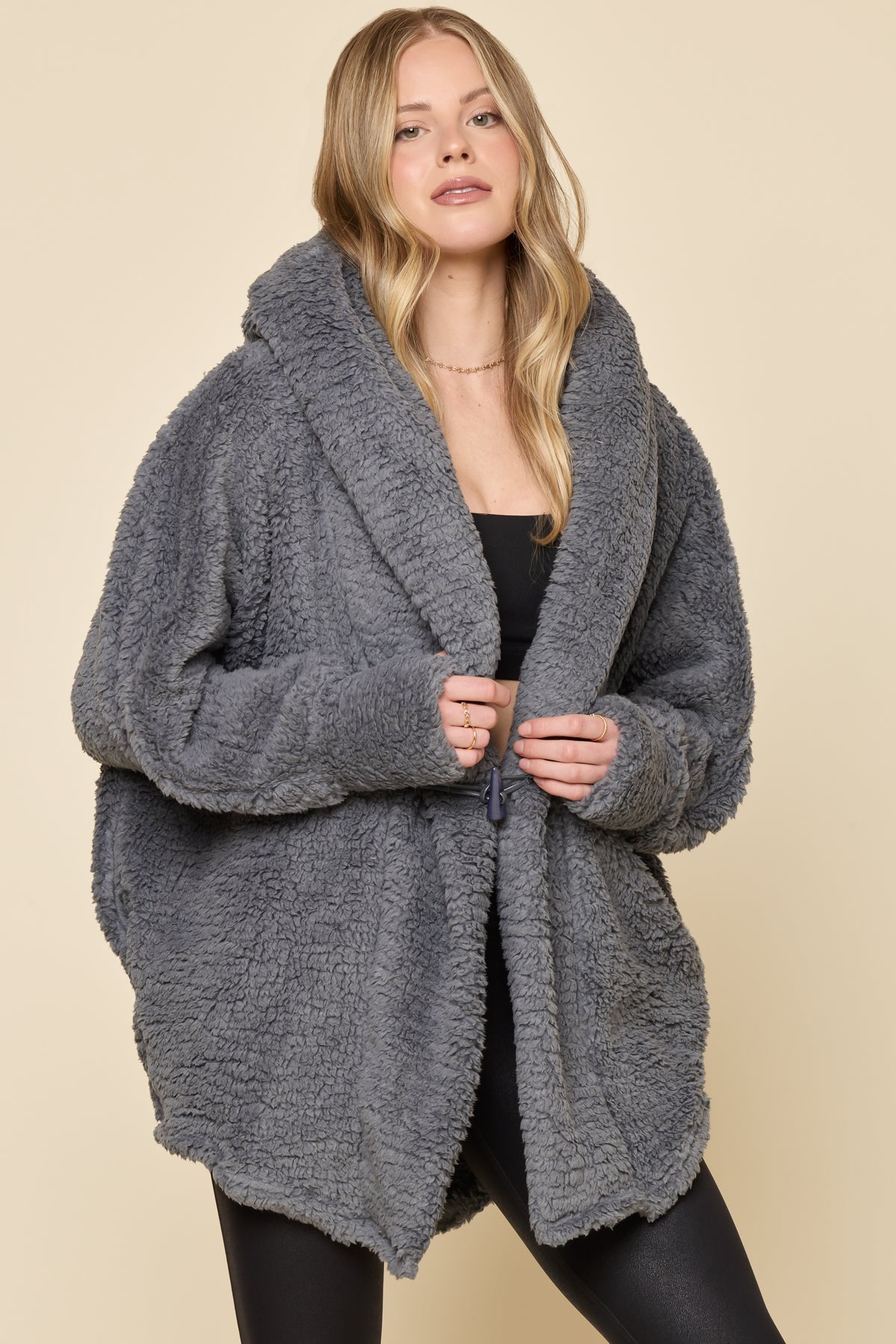 Cocoon Coat - Cool Grey