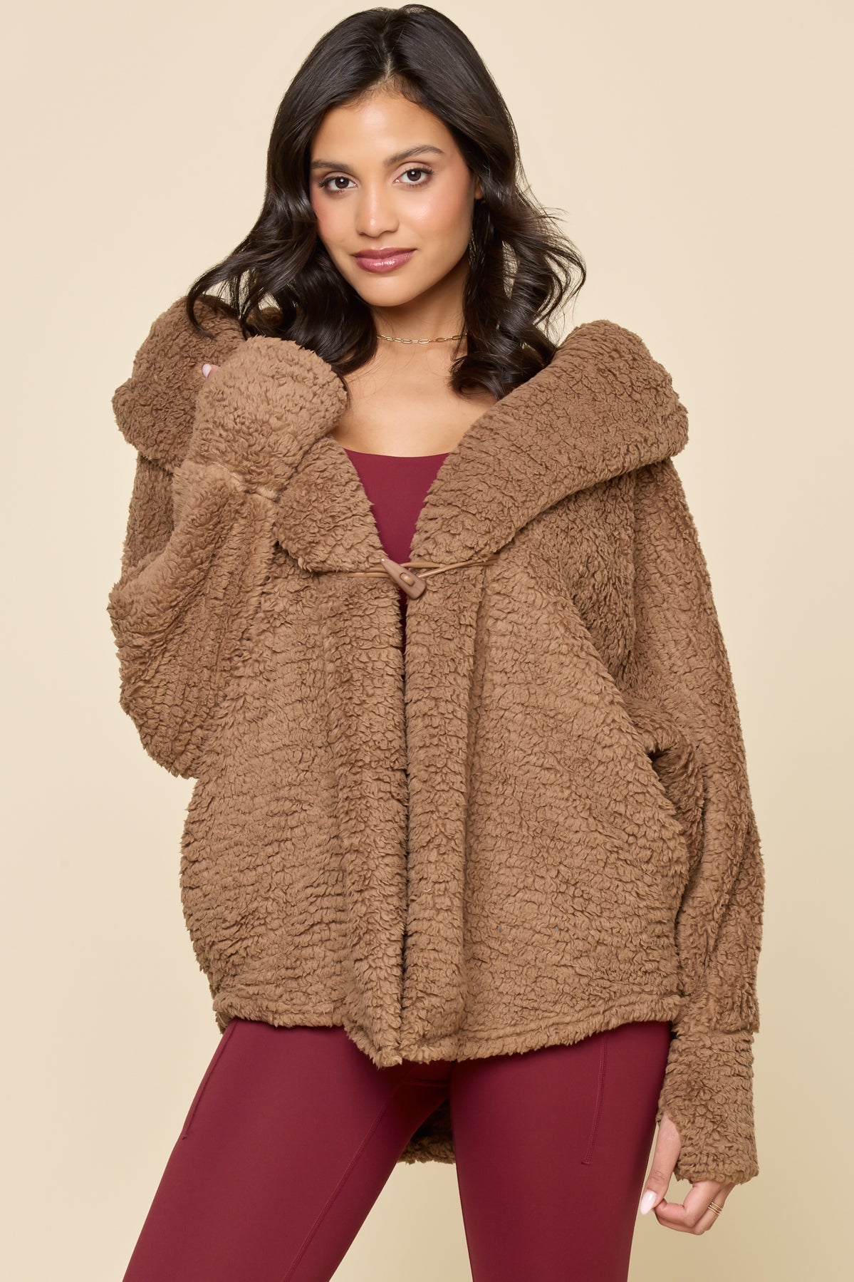 Cocoon Coat - Teddy Bear Brown