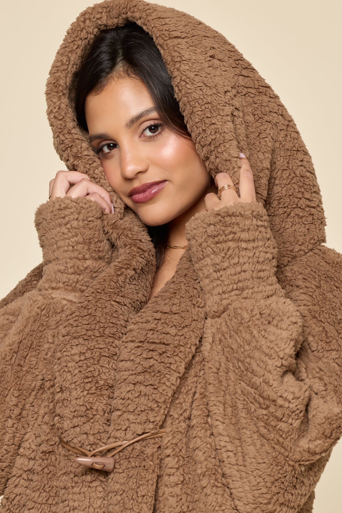 Cocoon Coat - Teddy Bear Brown