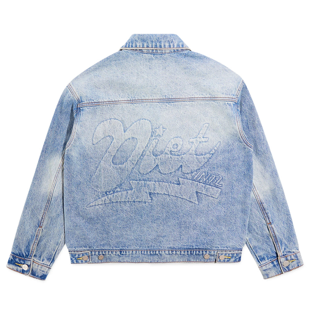 Diet Starts Monday Embossed Denim Jacket