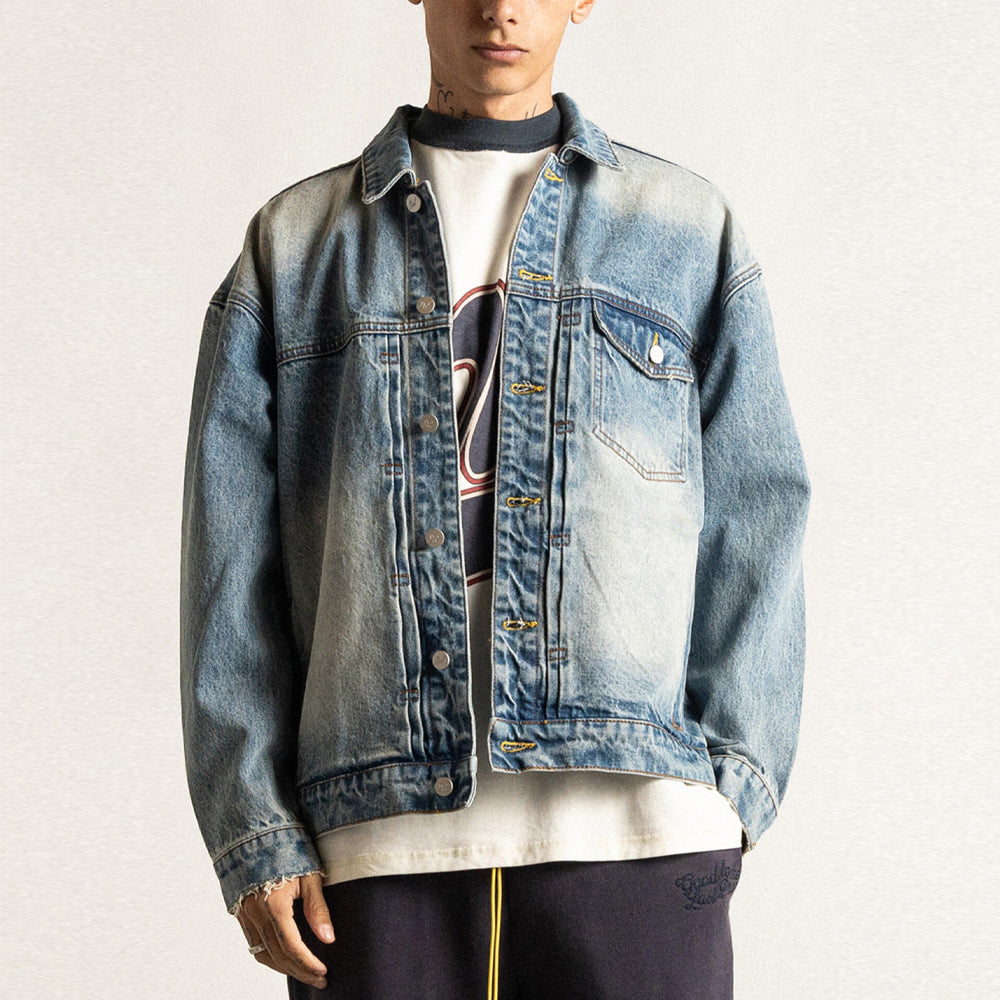 Diet Starts Monday Embossed Denim Jacket