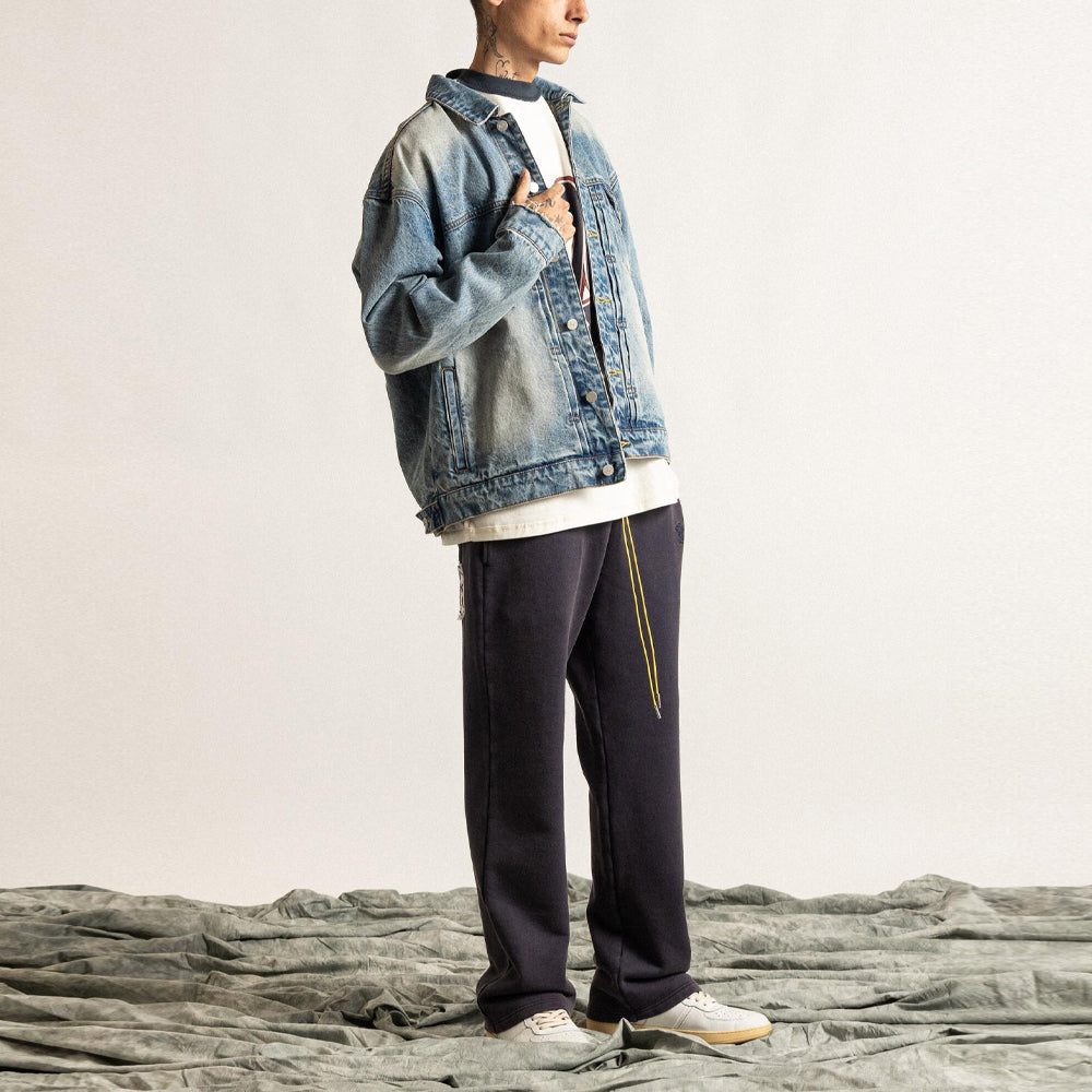 Diet Starts Monday Embossed Denim Jacket