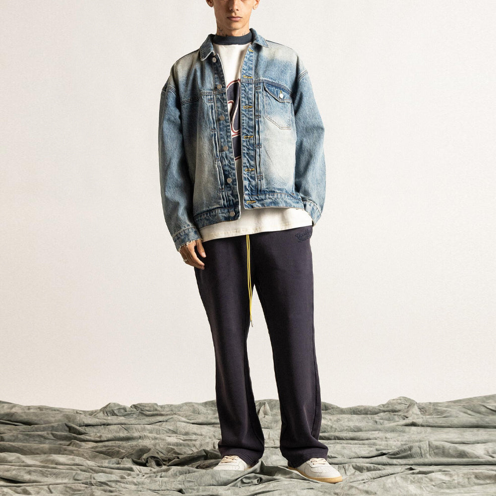 Diet Starts Monday Embossed Denim Jacket