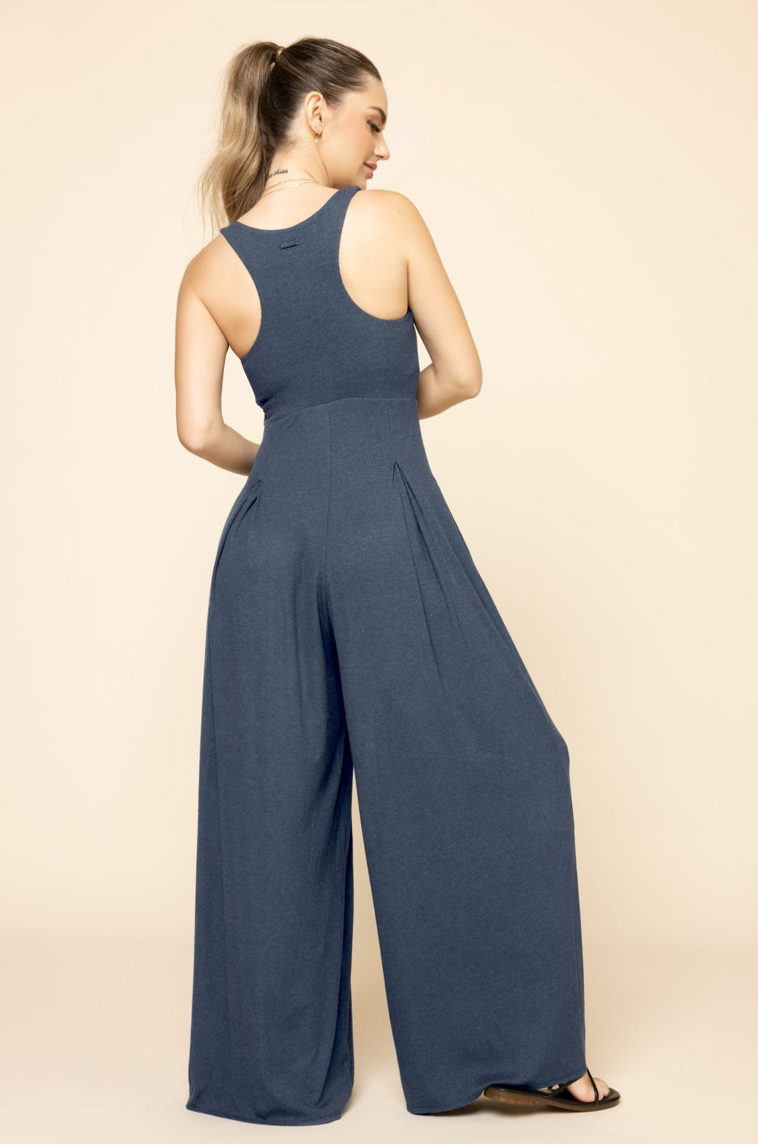 Go With The Flow Jumpsuit - Stormy Weather