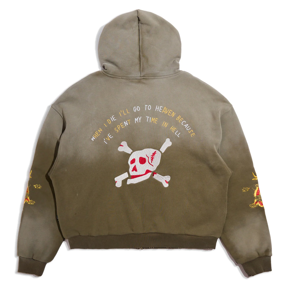 Nothing Grows Overnight Souvenir Zip Hoodie