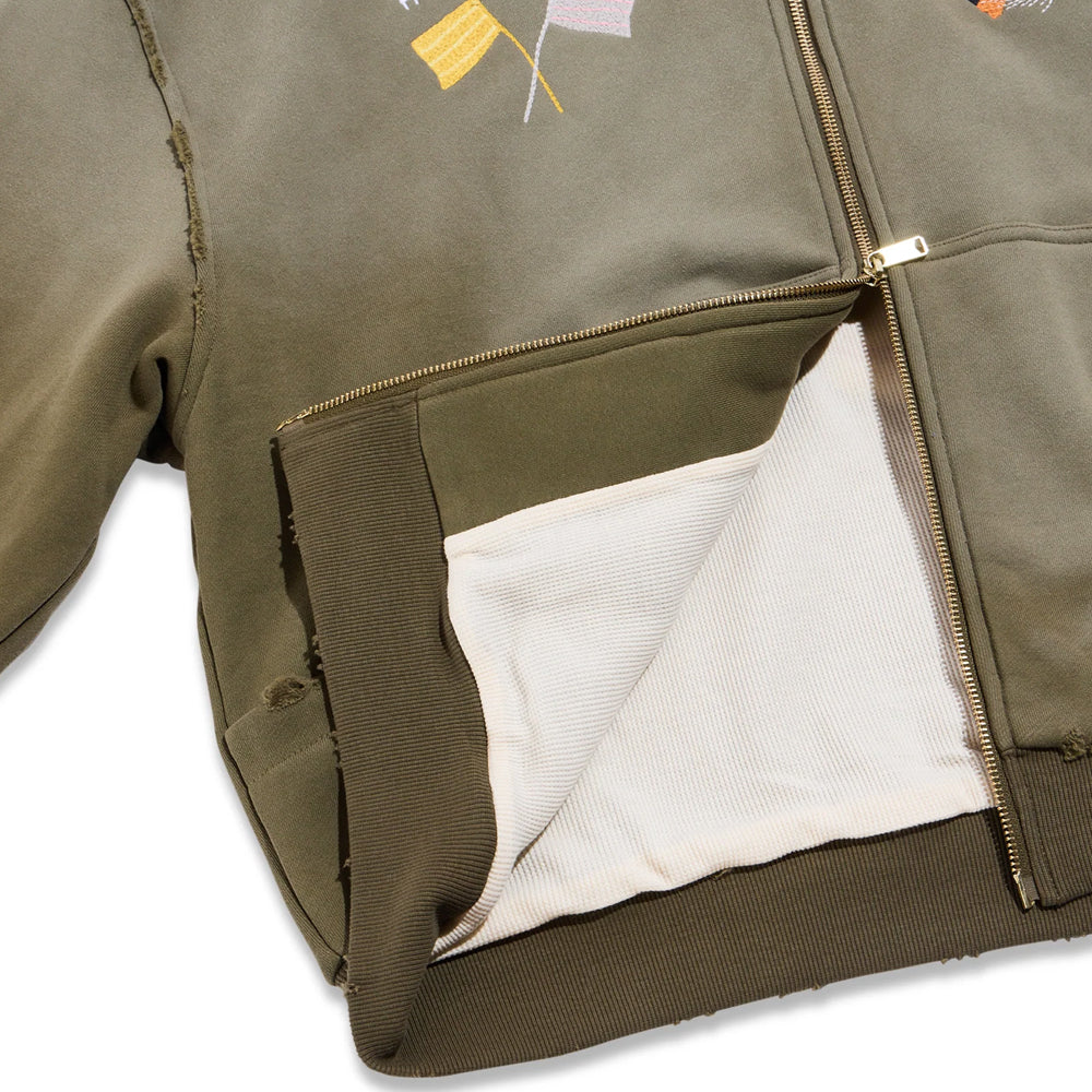 Nothing Grows Overnight Souvenir Zip Hoodie