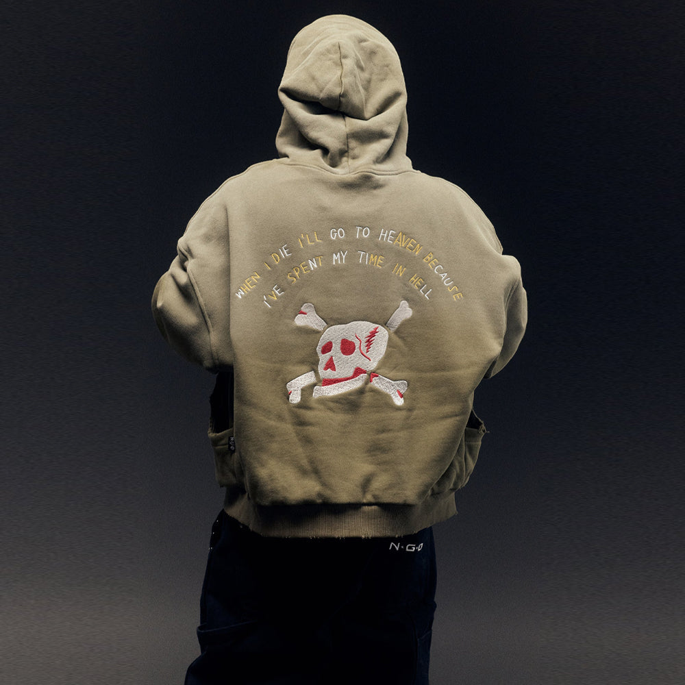 Nothing Grows Overnight Souvenir Zip Hoodie