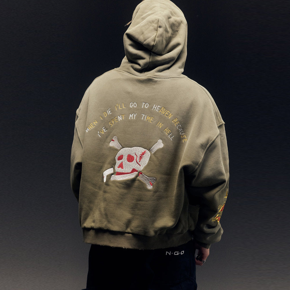 Nothing Grows Overnight Souvenir Zip Hoodie