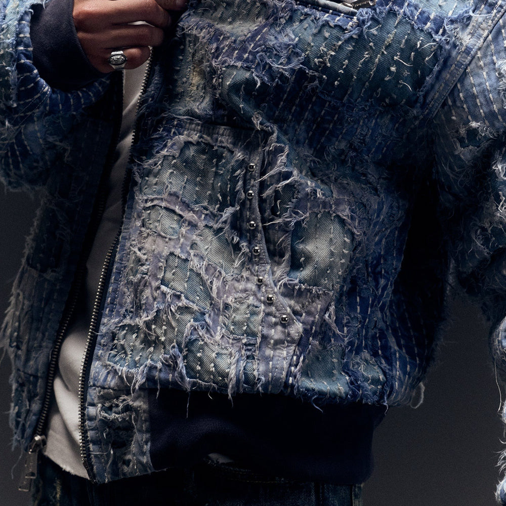 Nothing Grows Overnight Boro Denim Jacket