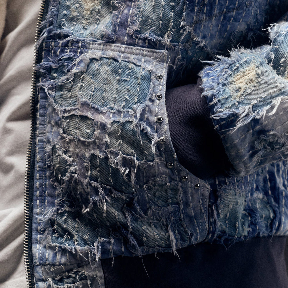 Nothing Grows Overnight Boro Denim Jacket