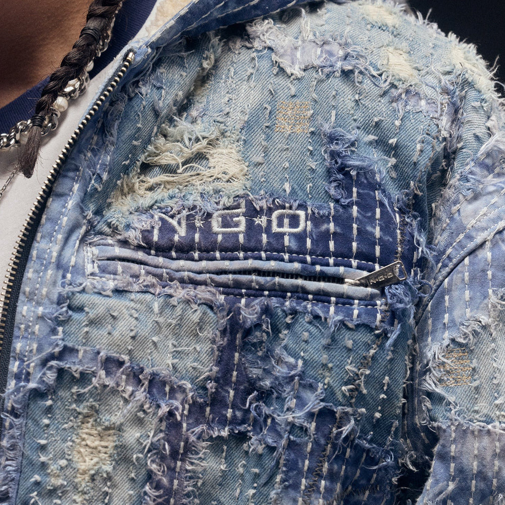 Nothing Grows Overnight Boro Denim Jacket