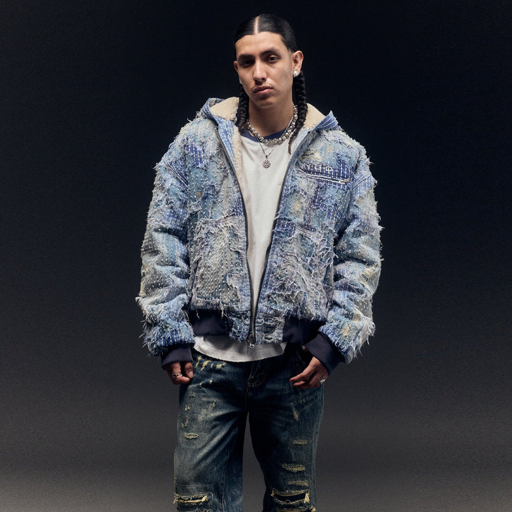 Nothing Grows Overnight Boro Denim Jacket