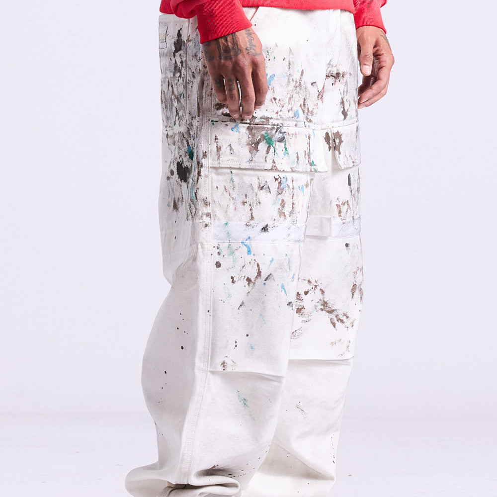 Nothing Grows Overnight Strapped Painter Pants