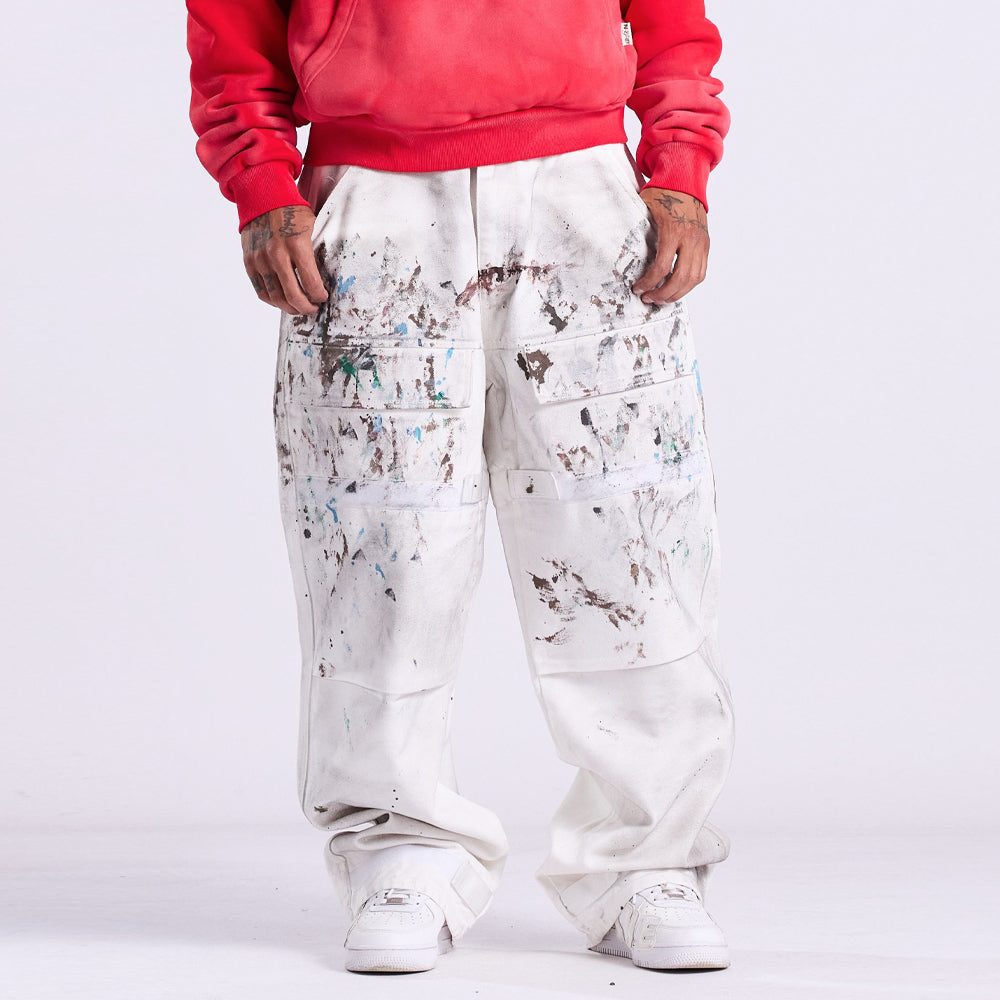 Nothing Grows Overnight Strapped Painter Pants