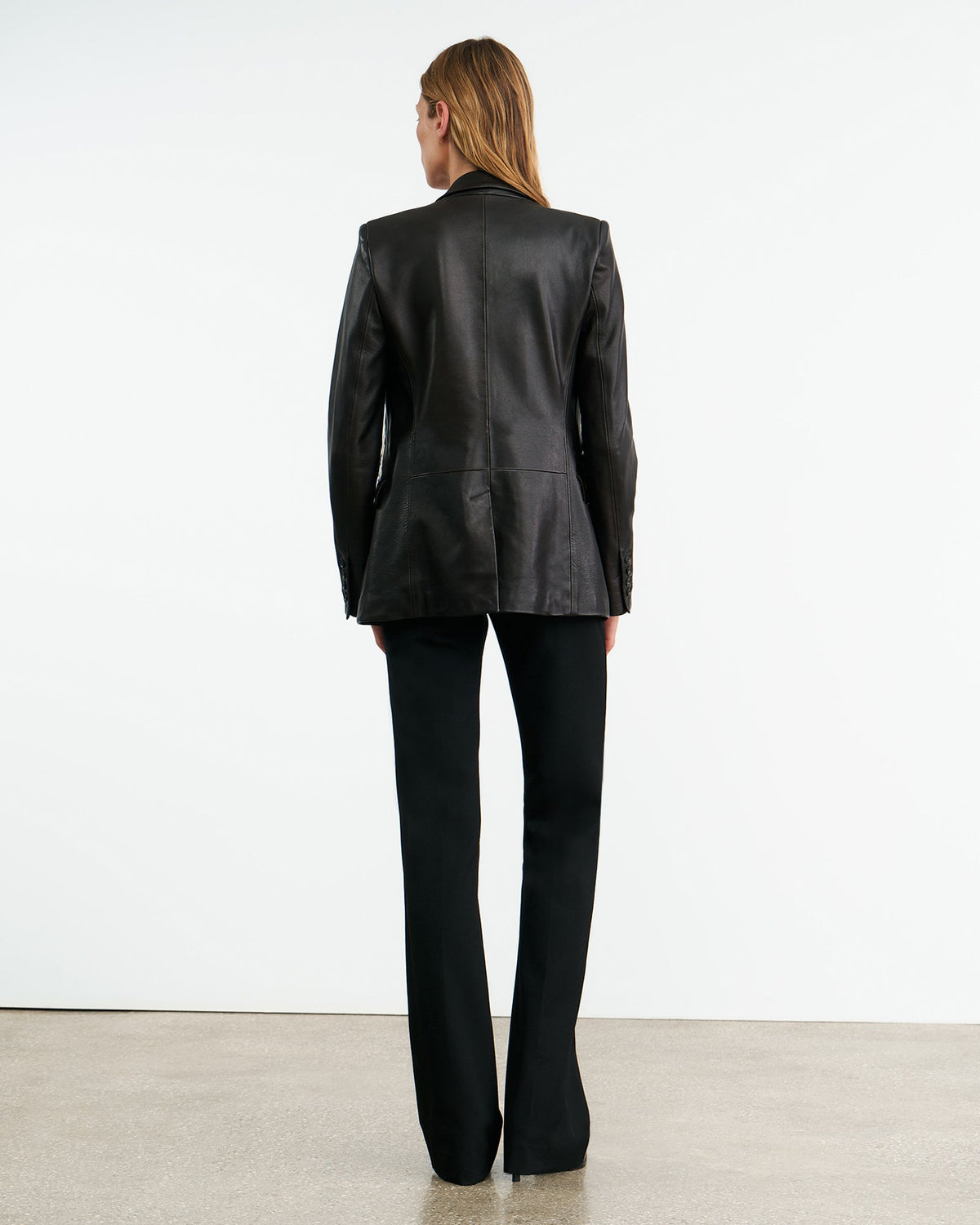 BELMONDE LEATHER TAILORED JACKET