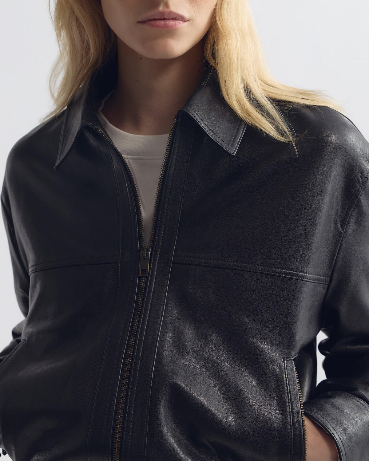 AIME LEATHER BOMBER JACKET