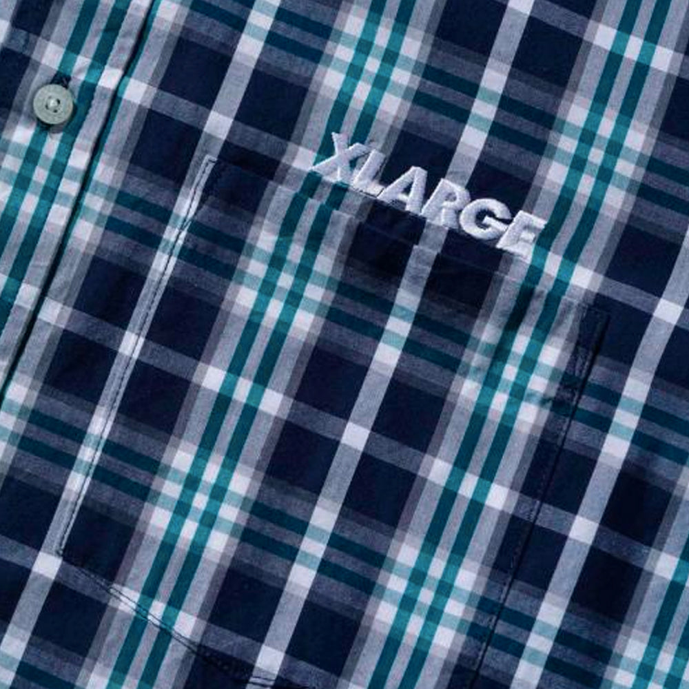 Embroidery Long Sleeve Check Shirt