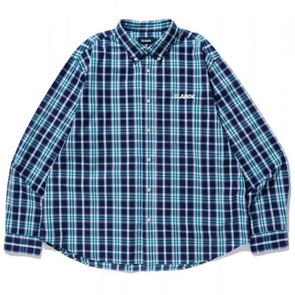 Embroidery Long Sleeve Check Shirt
