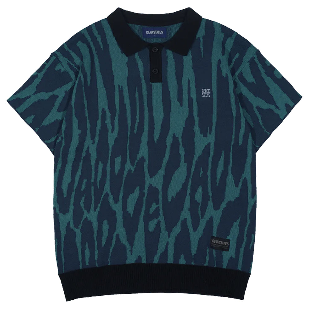 Pantera Jacquard Knit Polo Shirt