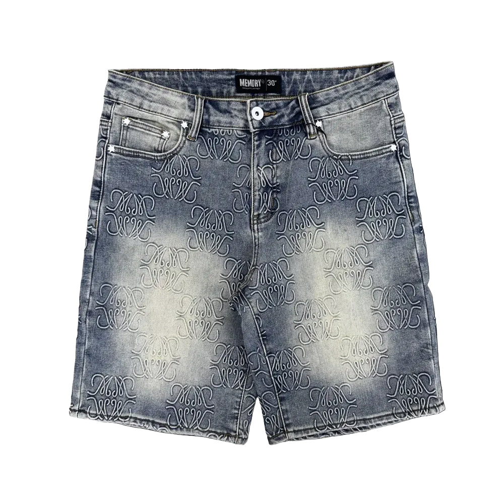 Memory Lane Monogram Denim Short