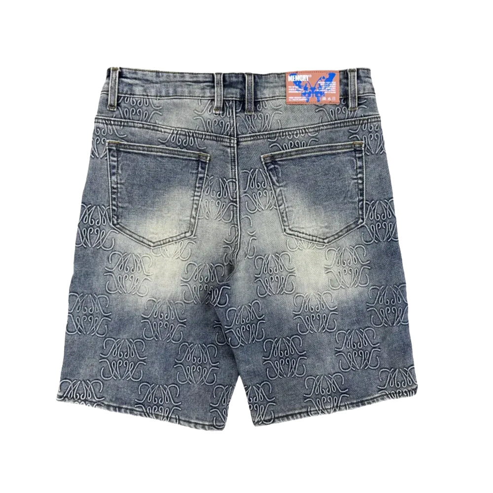 Memory Lane Monogram Denim Short