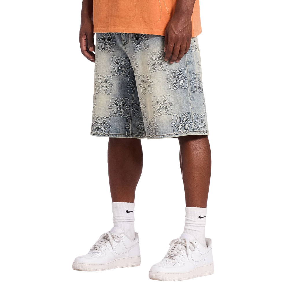 Memory Lane Monogram Denim Short