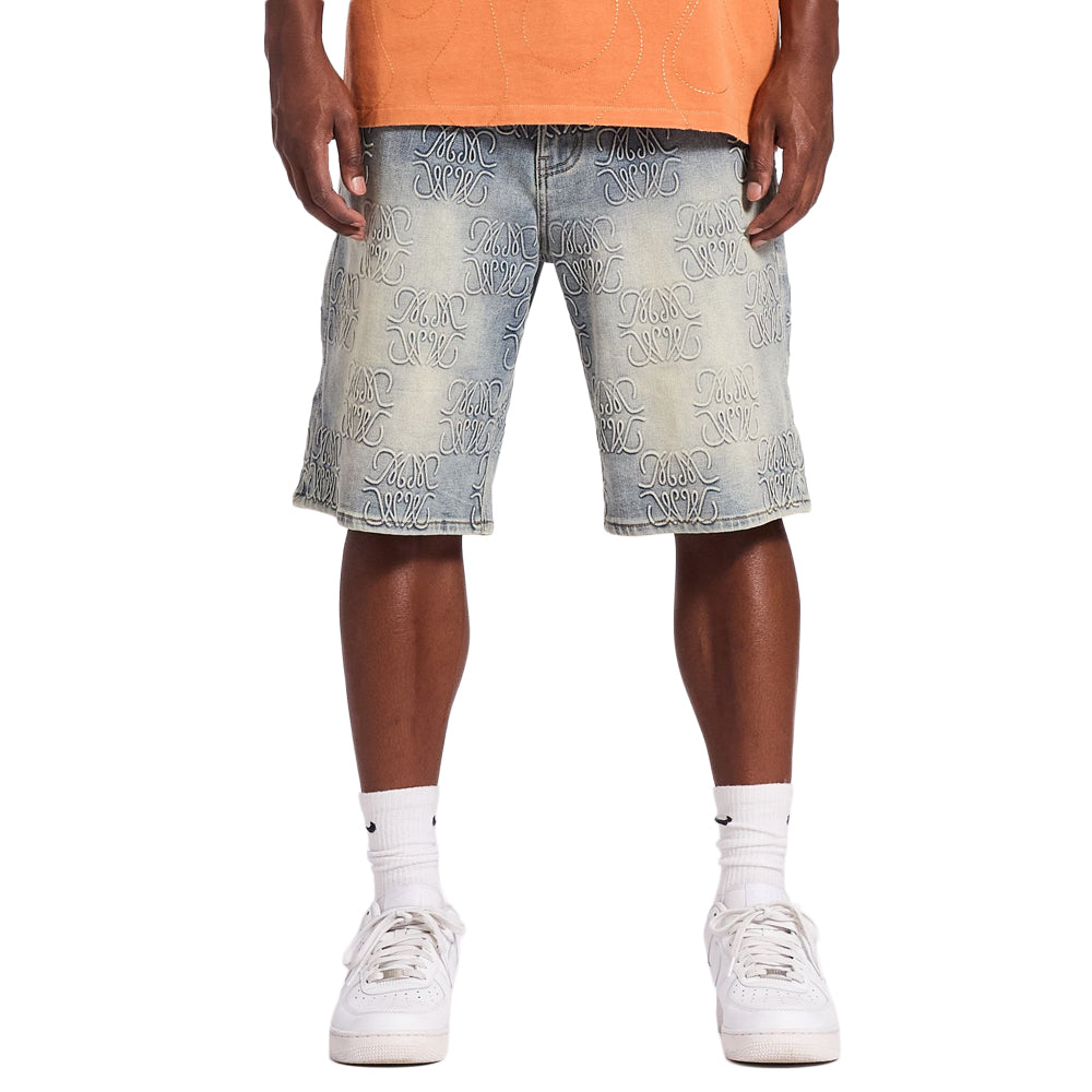 Memory Lane Monogram Denim Short