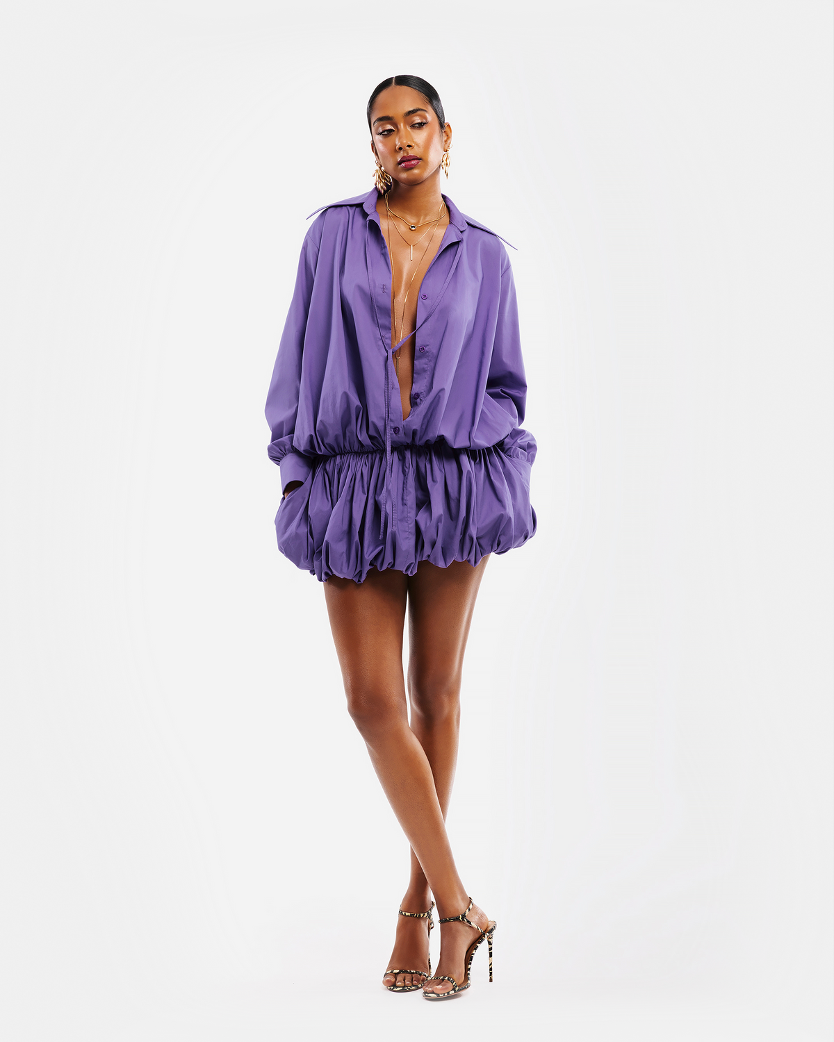 Tia Bubble Shirt Dress