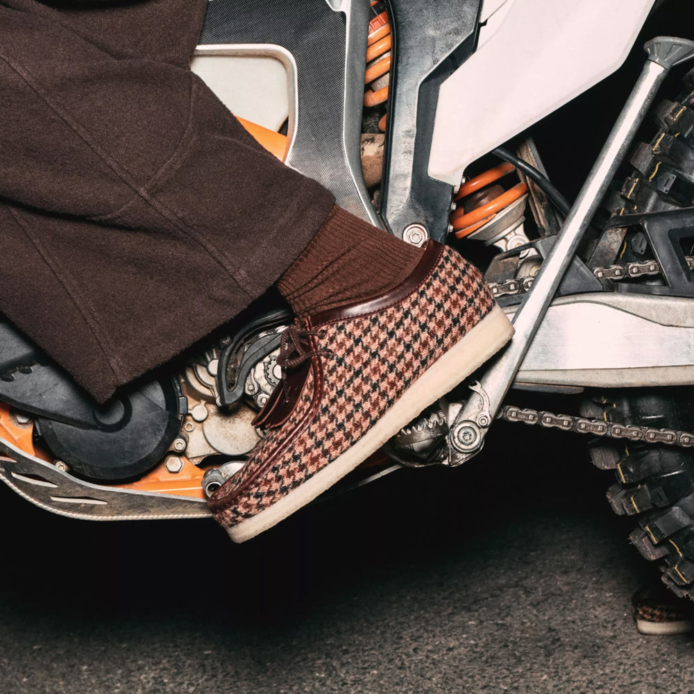 Clarks Wallabee Brown Tweed Comb