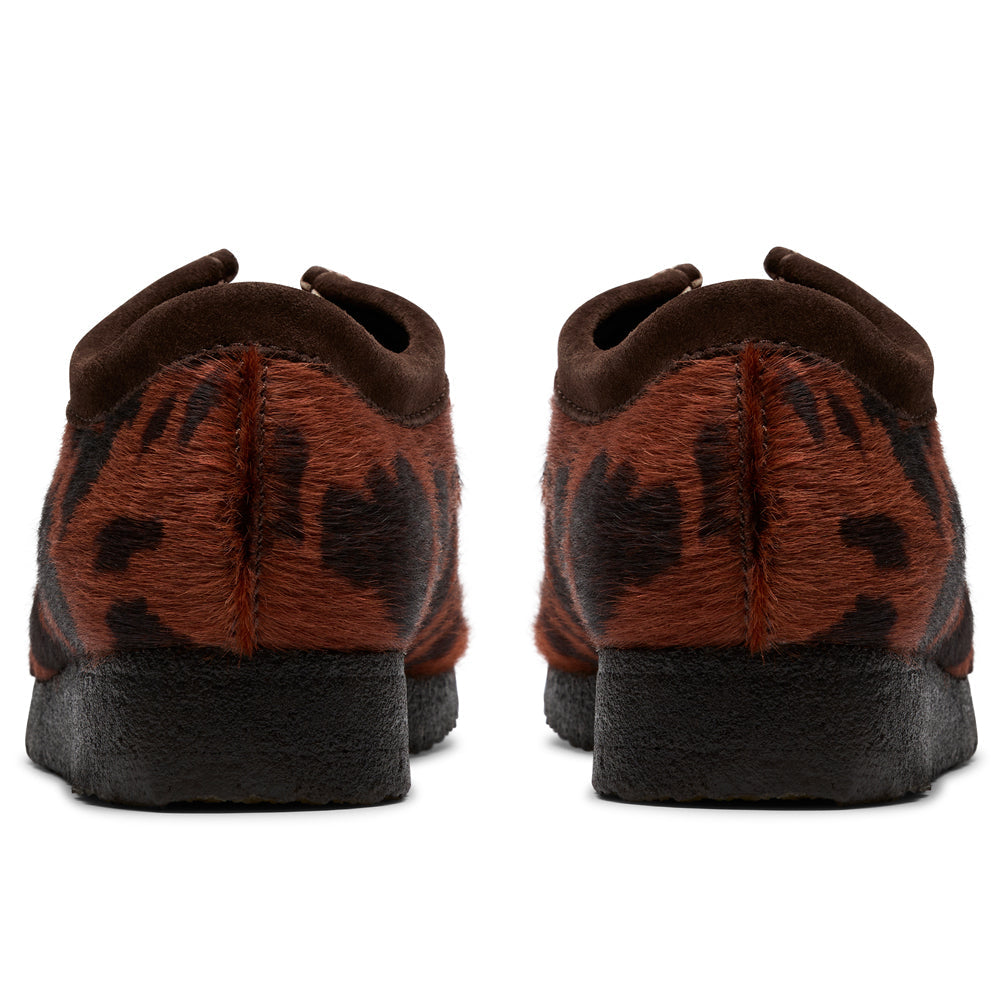 Clarks Wallabee Brown Cow Print